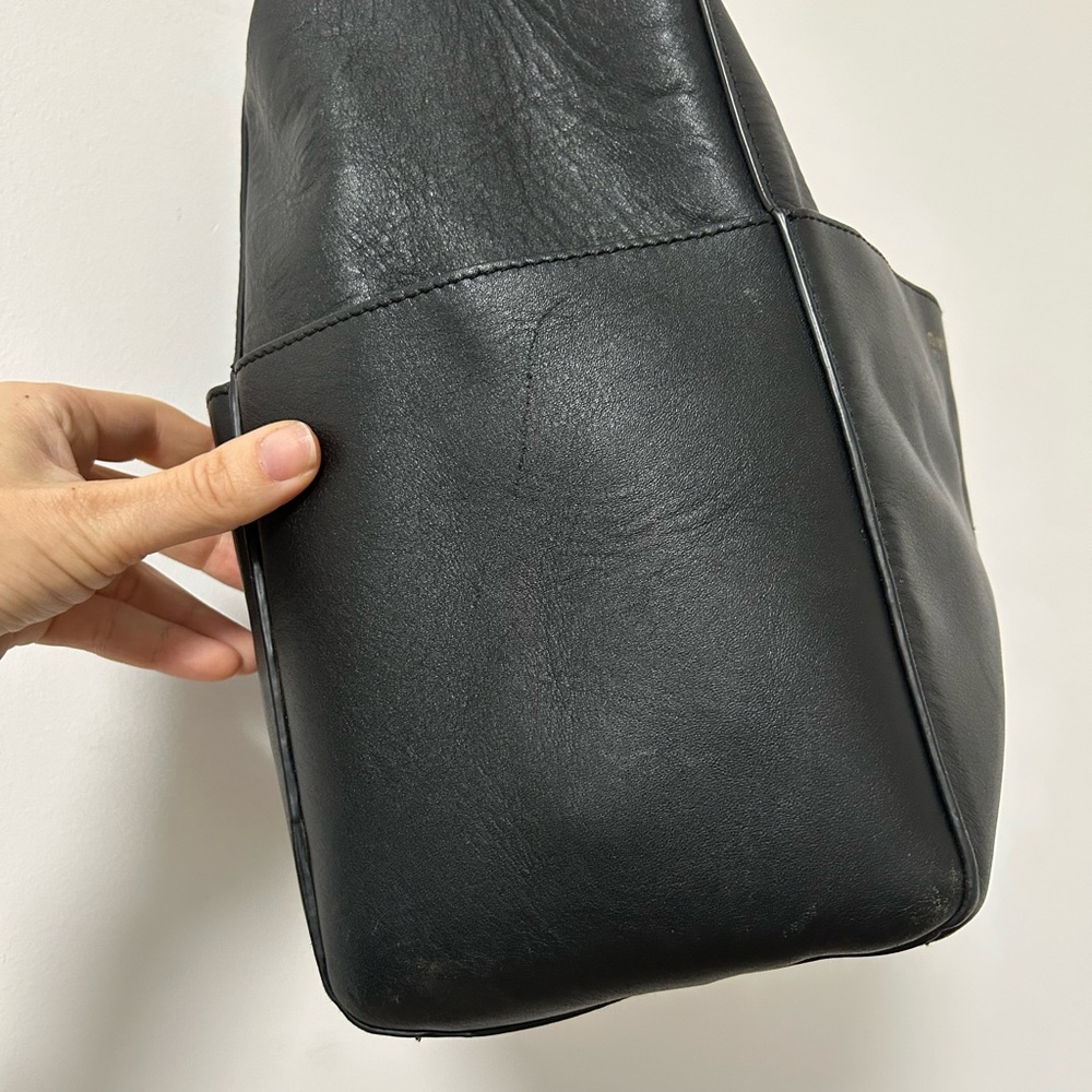 Celine Seau Sangle Medium Black Leather Shoulder Bag Phoebe Philo - Rehab - Picture 3 of 15